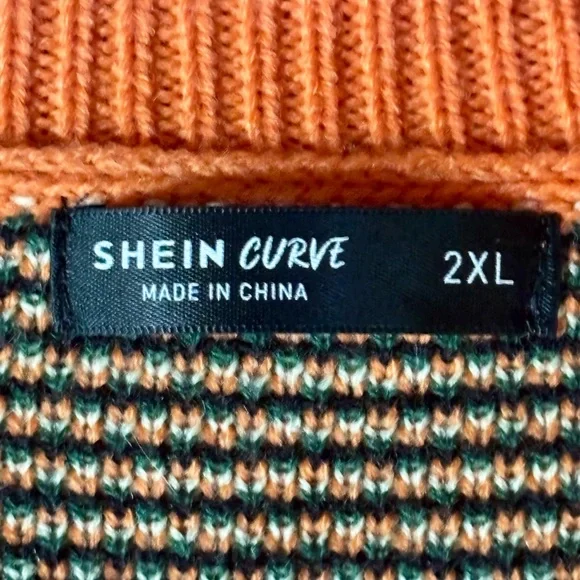 🌻Shein Curve Knit Funky Sunflower Cropped Sweater (?reversible?) Size 2X 🌻 - Picture 4 of 8